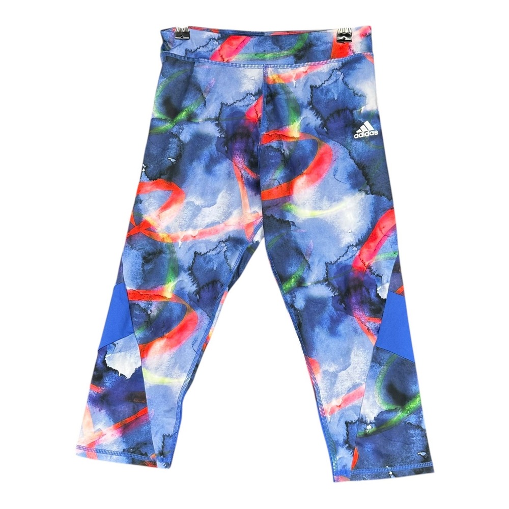 Adidas NWT Girl's XL 14-16 Blue Clouds Leggings Athletic Climalite